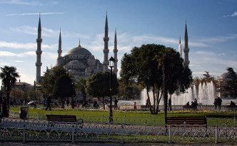 The Blue Mosque on a sunny morning