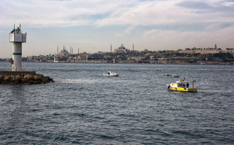 The view of Sultanahmet from a Ferry