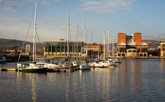 One of the many harbours along the River Lagan