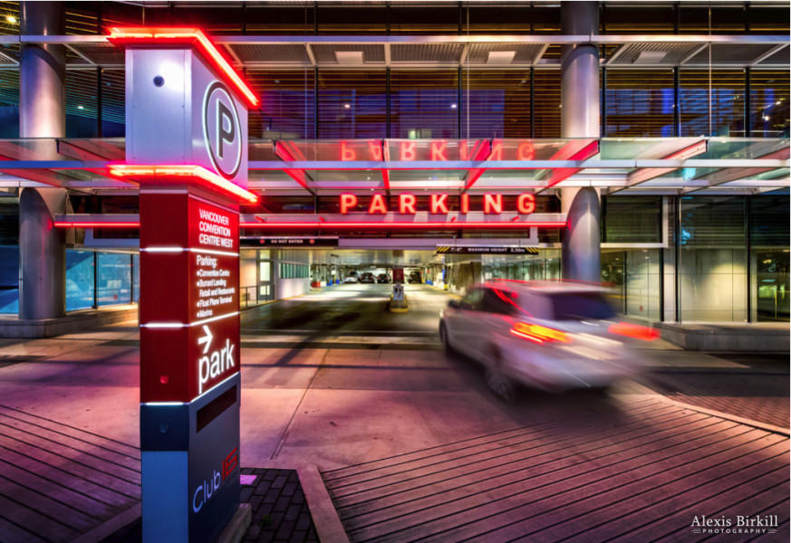 Parking garage in downtown Vancouver (via)